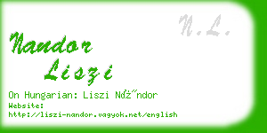 nandor liszi business card